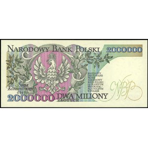 2.000.000 złotych 14.08.1992, seria A, druk z błędem \S...