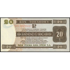 Bon towarowy Banku PKO SA,  20 dolarów 1.10.1979, seria...