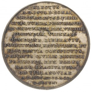 Jan III Sobieski- medal z świty królewskiej autorstwa J...