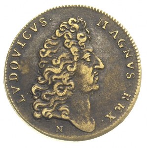 Ludwik XIV, żeton wybity w 1669 r, we Francji w  Montpe...