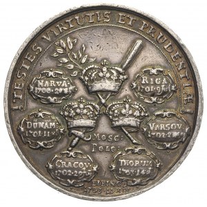 Karol XII, medal nie sygnowany bity w 1703 roku na pami...