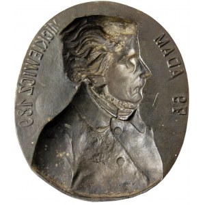 Adam Mickiewicz -owalny medalion niesygnowany wykonany ...