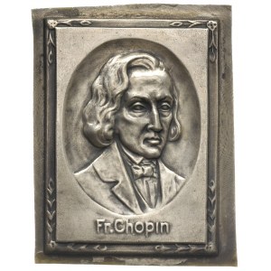 Fryderyk Chopin, plakietka niesygnowana, Popiersie arty...