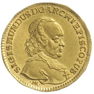 dukat 1754, złoto 3.48 g, Probszt 2244, Zöttl 2904, pię...