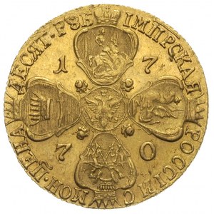 10 rubli 1770 / СПБ - TI, Petersburg, złoto 13.06 g, Di...