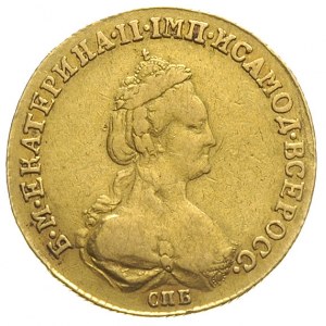 5 rubli 1782 / СПБ, Petersburg, złoto 6.41 g, Diakov 43...