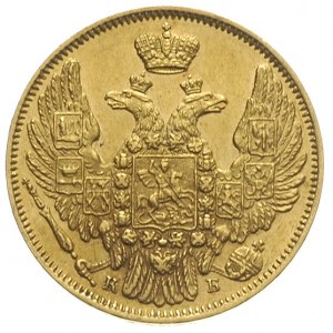 5 rubli 1845 / СПБ - КБ, Petersburg, złoto 6.56 g, Bitk...