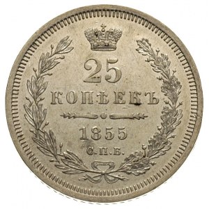 25 kopiejek 1855 / СПБ - HI, Petersburg, Bitkin 311, pi...