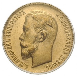5 rubli 1904, Petersburg, złoto, Kazakov 282, moneta w ...