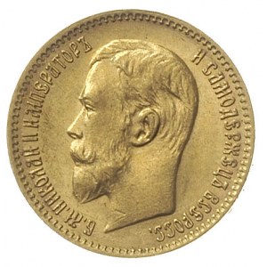 5 rubli 1910 ЭБ, Petersburg, złoto 3.41 g, Kazakov 377,...