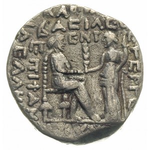 tetradrachma 43-44, Seleucja, Aw: Popiersie króla w lew...
