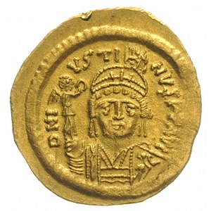 solidus 565-578, Konstantynopol, Aw: Popiersie na wpros...