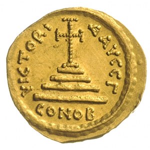 solidus 579-582, Konstantynopol, Aw: Popiersie na wpros...