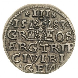 trojak 1583, Ryga, Iger R.83.1.d (R1), Gerbaszewski 9