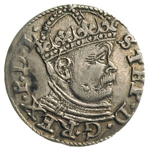 trojak 1586, Ryga, duża głowa króla, Iger R.86.1.a (R),...