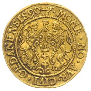 dukat 1590, Gdańsk, Aw: Popiersie króla w prawo i napis...