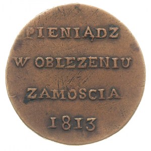 6 groszy 1813, Zamość, Plage 121, miedź 10.36 g, niezmi...