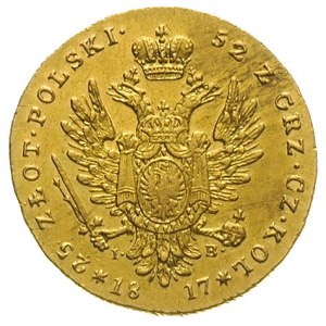 25 złotych 1817, Warszawa, złoto 4.89 g, Plage 11, Bitk...