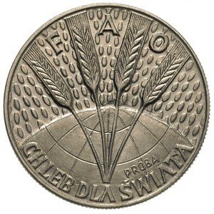 10 złotych 1971, FAO - Glob i kłosy zboża, na rewersie ...