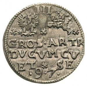 trojak 1597, Mitawa, Iger KuF.97.1.c (R3), Gerbaszewski...