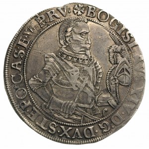 talar 1629, Szczecin, Aw: Popiersie i napis, Rw: Gryf n...