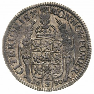2/3 talara (gulden) 1690, Szczecin, napis CAROLUS XI - ...