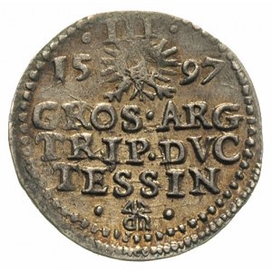 trojak 1597, Cieszyn, Iger Ci.97.1.a (R3), F.u.S. 2987,...