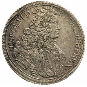 talar 1717, Wrocław, Aw: Popiersie Karola w prawo i nap...