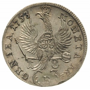 18 krajcarów 1753, Wrocław, Olding 293.a, F.u.S. 1017, ...