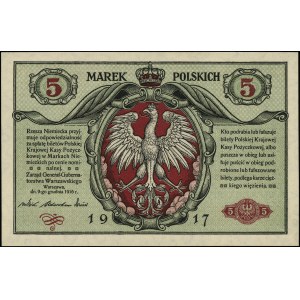 5 marek polskich 9.12.1916, \Generał, \biletów, seria ...