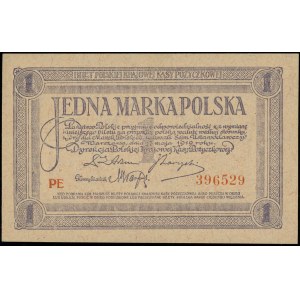 1 marka polska 17.05.1919, seria PE, Miłczak 19a, Lucow...
