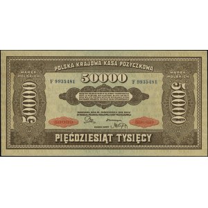 50.000 marek polskich 10.10.1922, seria F, Miłczak 33, ...