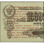 5 groszy 28.04.1924, lewa i prawa część, Miłczak 43a i ...