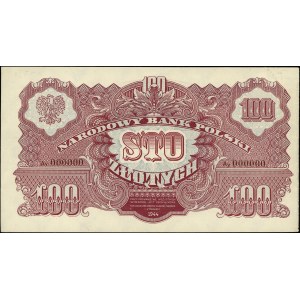 100 złotych 1944, \obowiązkowe, seria Ay 000000