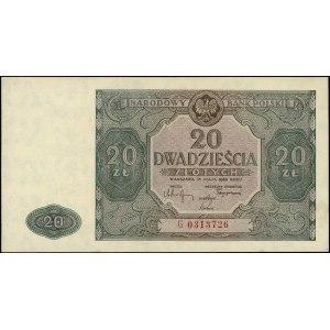 20 złotych 15.05.1946, seria G, Miłczak 127b, Lucow 119...