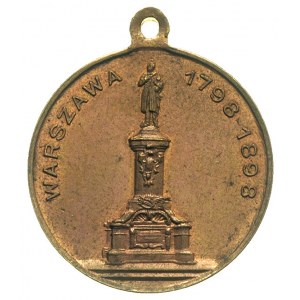 medalik z uszkiem niesygnowany wybity w 1898 r,. Aw: Po...