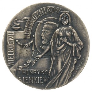 Śmierć Henryka Sienkiewicza- medal sygnowany W.WIŚNIEWS...