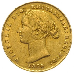 1 suweren 1860, Sydney, złoto 7.94 g, Fr. 10, rzadki ro...