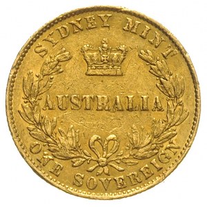 1 suweren 1860, Sydney, złoto 7.94 g, Fr. 10, rzadki ro...