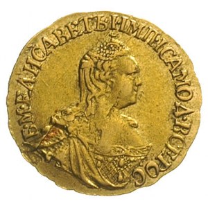 rubel 1756, Krasny Dwor, złoto 1.59 g, Diakov 389 (R1),...