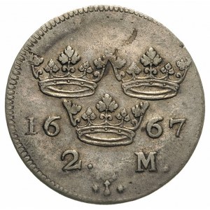 2 marki 1667, Sztokholm, AAH - (nie notuje takiego popi...