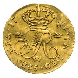 dukat 1724, Sztokholm, złoto 3.43 g, AAH 7 (R), gięty, ...