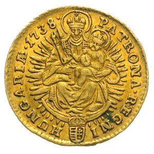 dukat 1738 / KB, Krzemnica, złoto 3.46 g, Huszar 1586, ...