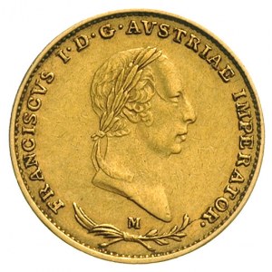 1/2 sovrano 1831/M, Mediolan, złoto 5.63 g, Fr. 741d, H...