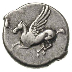 Koryntia, Korynt, stater 400-338 pne, Aw: Pegaz z rozpo...