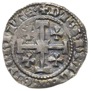 CYPR, Piotr II de Lusignan 1369-1382, grosz, Aw: Król s...