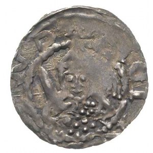 Przybysław Henryk 1127-1150, denar, Aw: Popiersie z mie...