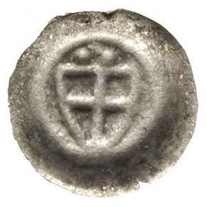 brakteat 1307-1317, Tarcza zakonna, powyżej trzy kulki,...