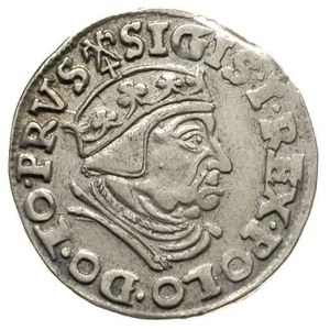 trojak 1538, Gdańsk, odmiana: korona królewska z krzyży...