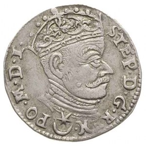 trojak 1581, Wilno, herb Leliwa pod popiersiem króla, I...